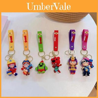 Cute Cartoon Silicone Keychain For Car Keys Brawl Stars Nita Jessie Bea Spikey Paddy