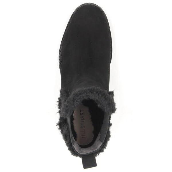 JILL STUART SHOE Fashion Boots, Side Gore Boa Short Boots 6592, Oak Suede