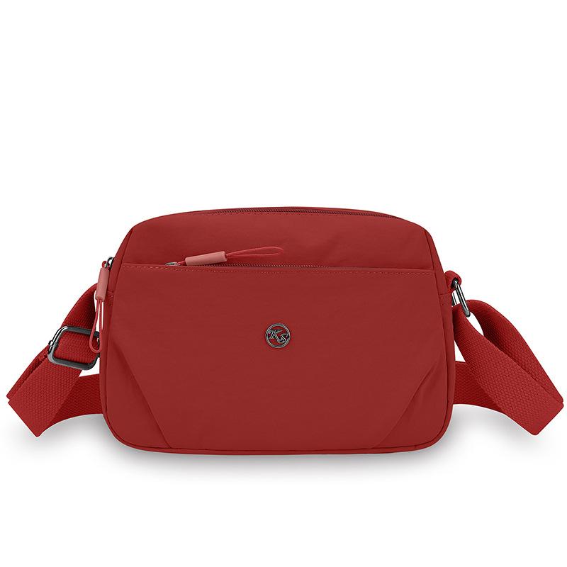 Nylon Kleine Tasche Mehrfachfächer Reißverschluss Kleine Quadratische Tasche Damen Schultertasche Umhängetasche