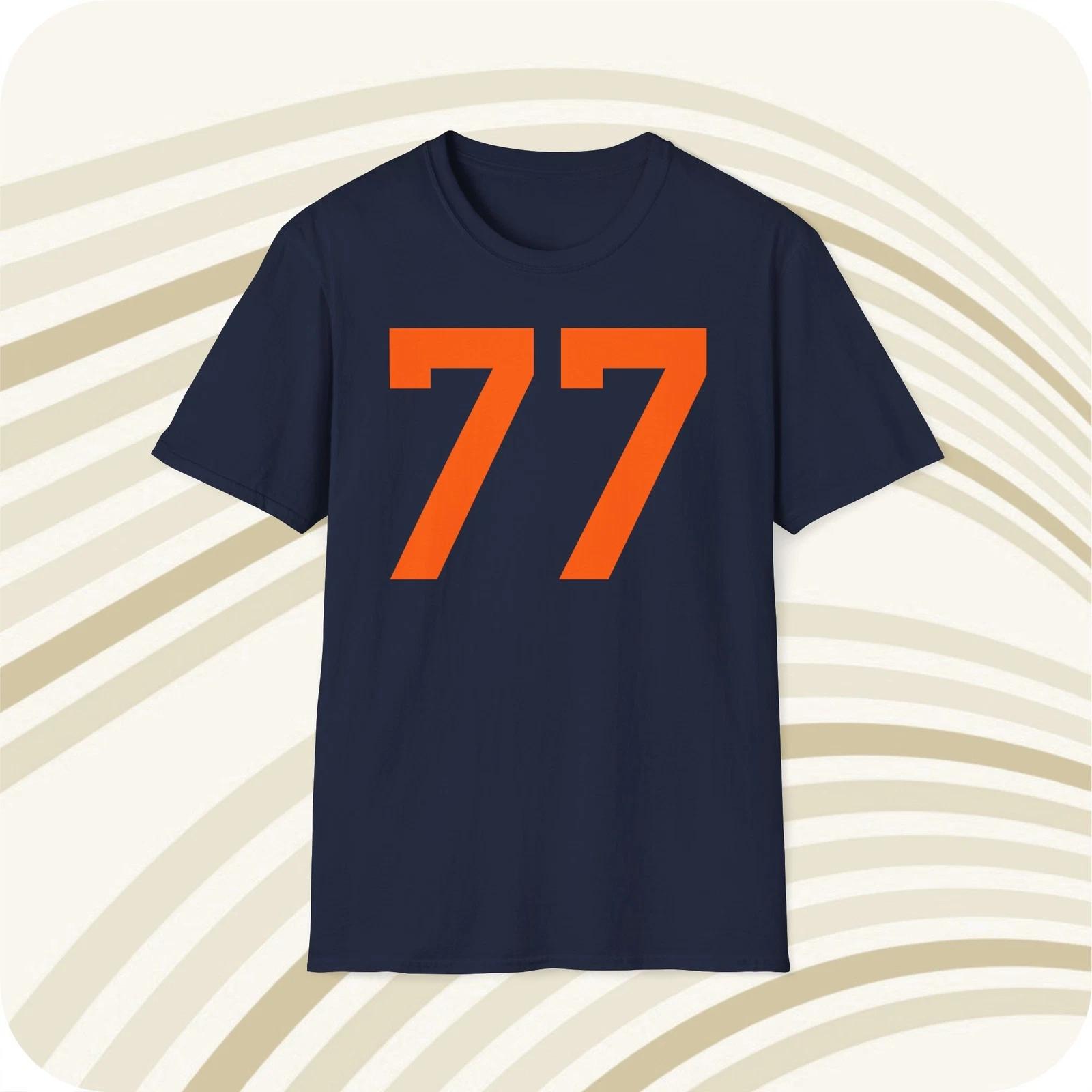 

Red Grange #77 Chicago Bears Jersey T shirt - Front & Back Print 3XL