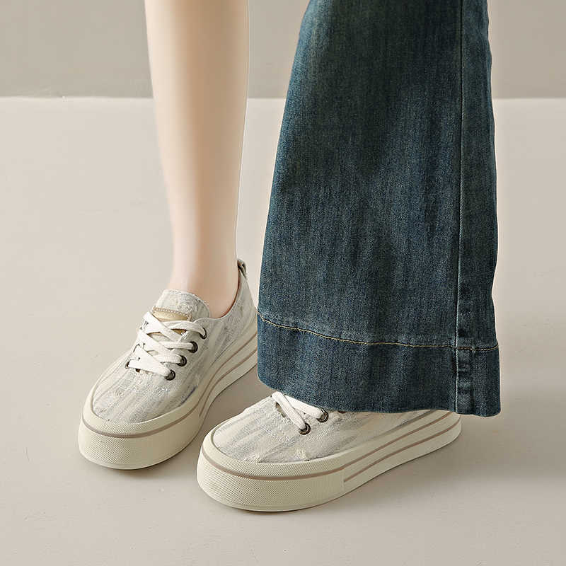 Fashion Thick Heeled Perforated Sneakers Summer Women Dress Women's Thick Sole Sneakers Shoes High Heels Black Sport Daily