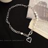 Light Luxury Natural Freshwater Pearl Heart Clavicle Chain Women 2021 New Summer Niche Elegant Daily Dating Versatile Decorative Necklace