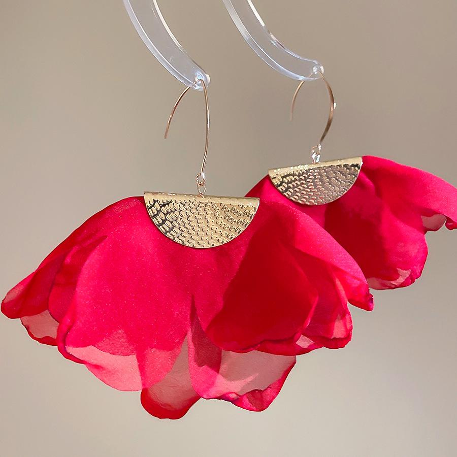 Silberne Nadel Tropfenöl Rote Perlen Ohrstecker - Eleganter & Vielseitiger Schmuck für Damen