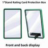 2-in-1 /CGC Graded Card Protective Box with Stand UV Protection Metal Magnetic Case Transparent Durable Card Protective Case
