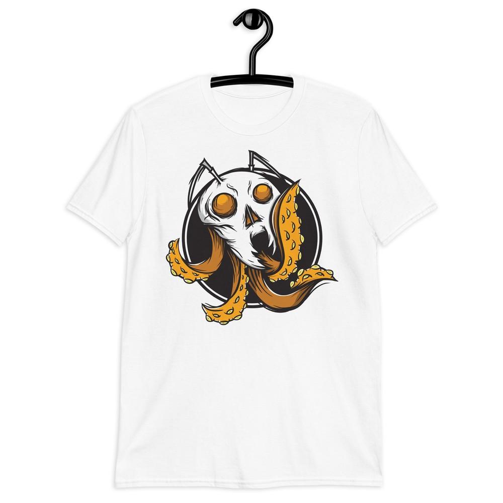 

Уникальная забавная мультяшная футболка унисекс с коротким рукавом с муравьем, черепом, осьминогом и монстром S