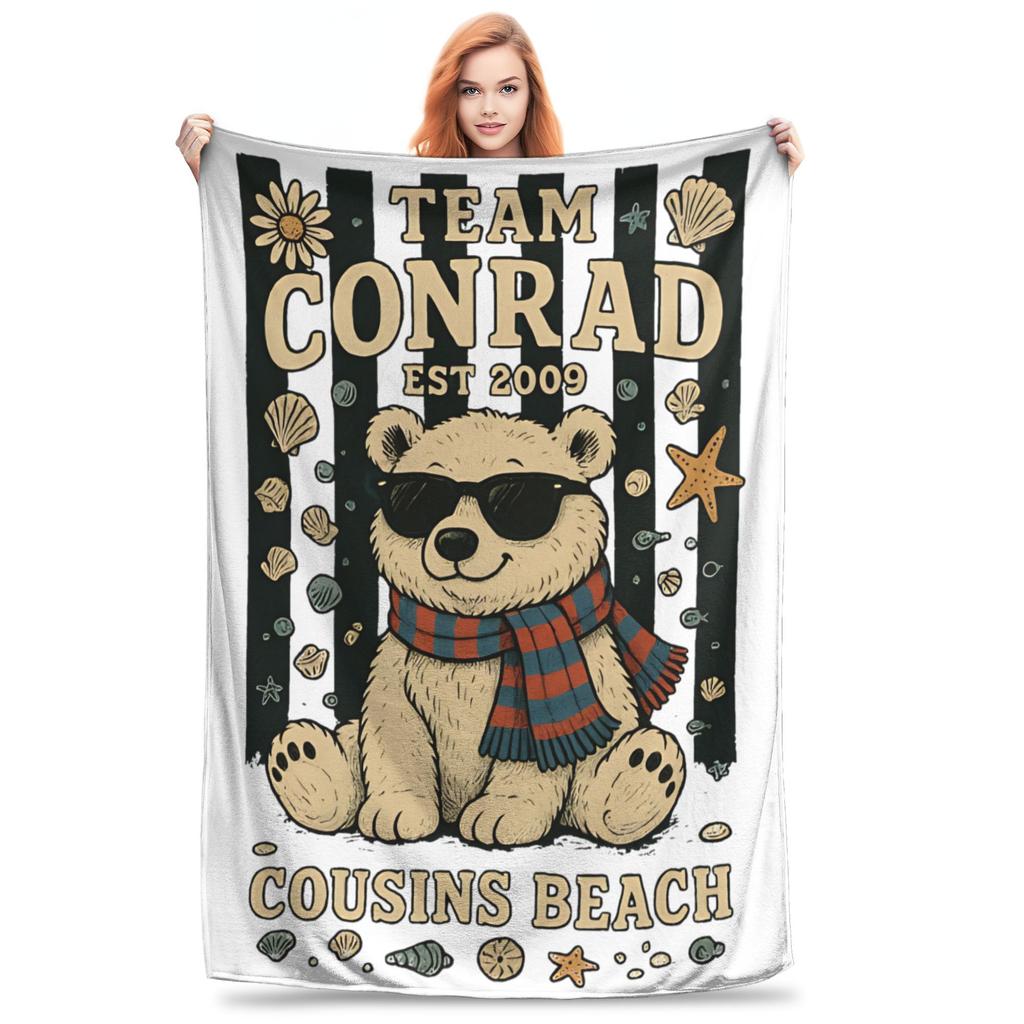Girl Dinner Conrad Fisher 90er Der Sommer, in dem ich schön wurde Gestrickte Decke Flanell Weiche Überwurfdecken für Zuhause Couch Bett Teppich