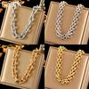Collana a Catena Spessa in Acciaio Inossidabile 316L Colore Oro Argento per Donne Moda Catena per il Collo Cubana Gioielli Impermeabili Regalo