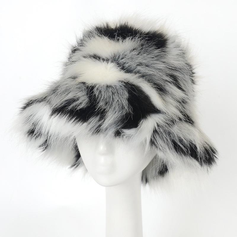 Stylish Faux Fox Fur Hat - Premium Women's Autumn/winter Fluffy Bucket Hat - High-end Plush Hat