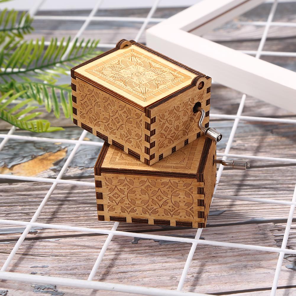 Vintage Hand Crank Music Box Hand Cranked Music Box Elegant Retro Hand Cranked Cute Boxes Unique Gifts for Valentine Day