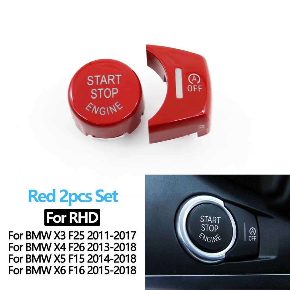 Drswk4 LHD RHD Car Engine Start Stop Button Switch Cover OFF Button For BMW X3 X4 X5 X6 F25 F26 F15 F16 61319291693,61319291694