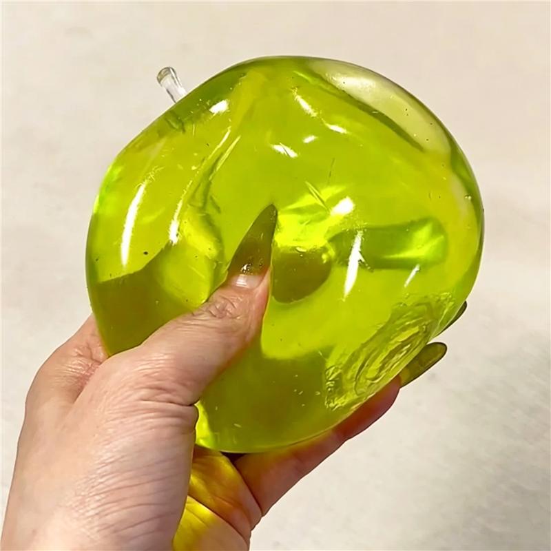 Squishy Strawberry Mochi Squeeze Ball Toy Simulated Maltose Slow-Rebound Anti-Stress Stretch Clear Ball For Adult Sensory Toy