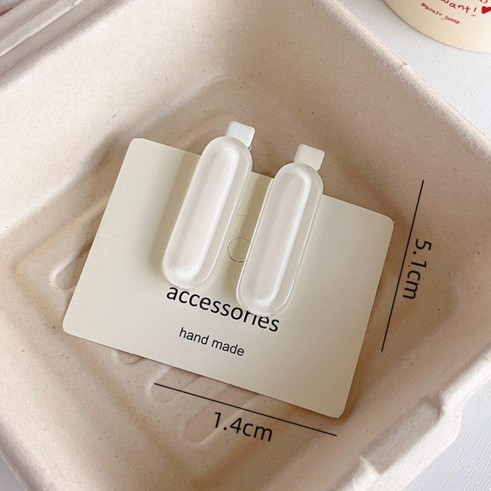 2pcs/set Oval Barrettes Hair Clips Small Headwear Sweet Side Clip  Women Girls