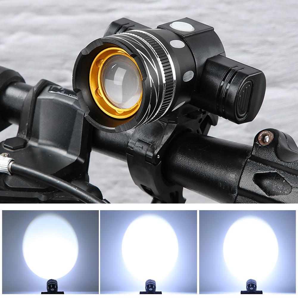 Mountain Bike Light Bicycle USB Rechargeable Headlight Rainproof Night Riding Accessories