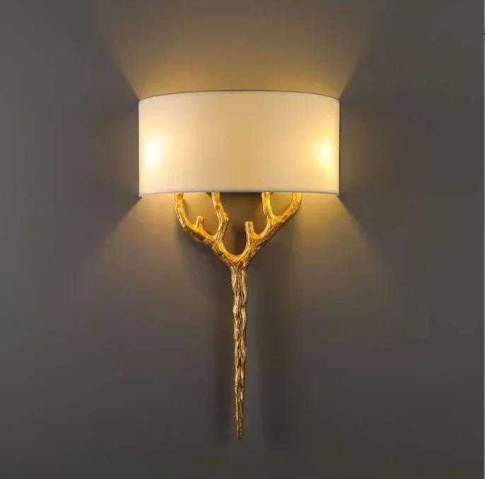 American All-copper Wall Lamp Modern Simple Living Room TV Wall Lamp Bedroom Bedside Corridor Stair Lamp