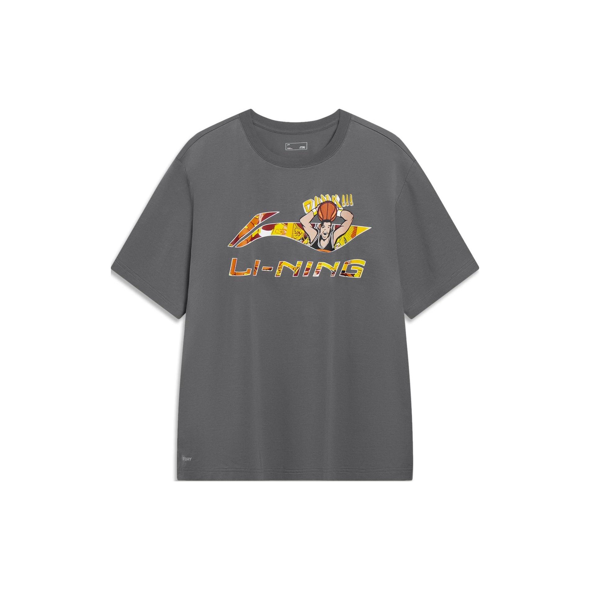Li-Ning Hoops Graphic T-shirt Grey Men s AHST567-3 M