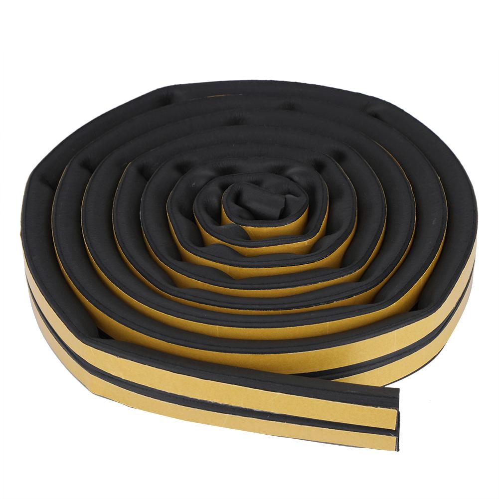 5 Meters 14*12mm Self Adhesive Door Window Sound Insulation Sealing Strip Anti Mosquito (Black)