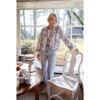 Womens Floral Print Long Sleeve Cotton Blend Casual Jacket V-Neck Lightweight Outerwear Fall 2026