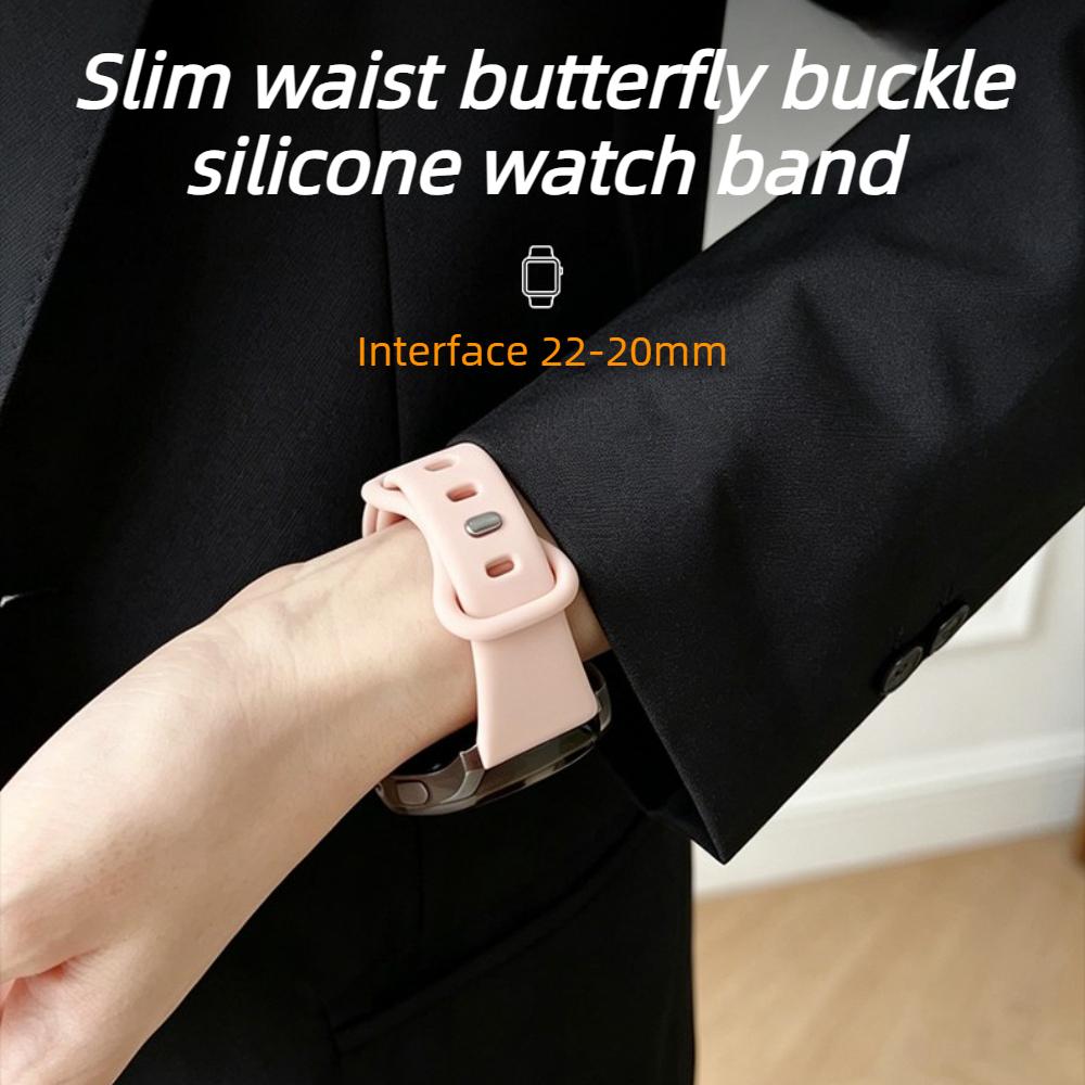 20mm 22mm Soft Slim Bands For Samsung Galaxy Watch 7/FE/5Pro/6/4 40mm 44mm/Active 2 Silicone Narrow Wristbands for Huawei Watch GT6/5/4 Pro 46mm Strap
