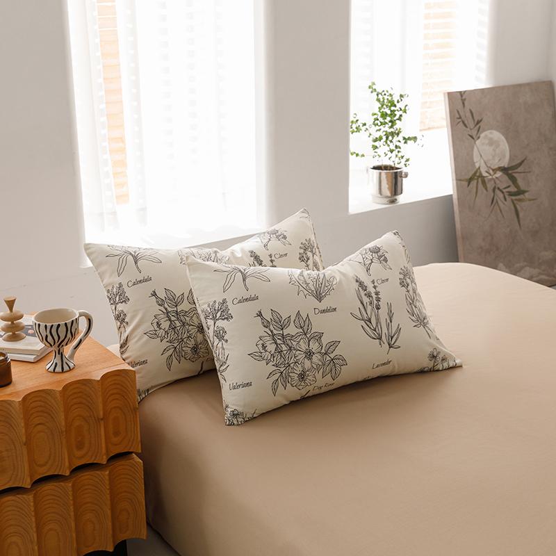 2pcs Pillowcase 100% Cotton Pillow Cover Printed Pillowslip for Home Bed 48x74cm Cushion Cover Soft Pillow Sham Capa De Almofada