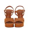 Salvatore Ferragamo Sonya Platform Heel Sandals Brown