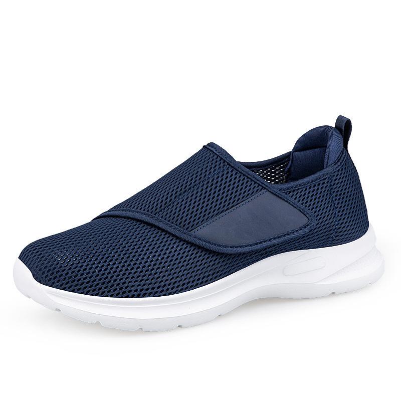 Summer men's and women's walking shoes mom and dad casual sneakers low-top hole single mesh Velcro cover