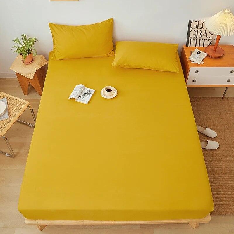 Adjustable Fitted Sheet 160x200,Bed Sheet With Elastic Band 135x190,Mattress Protector Cover,Skin-friendly,Solid Color