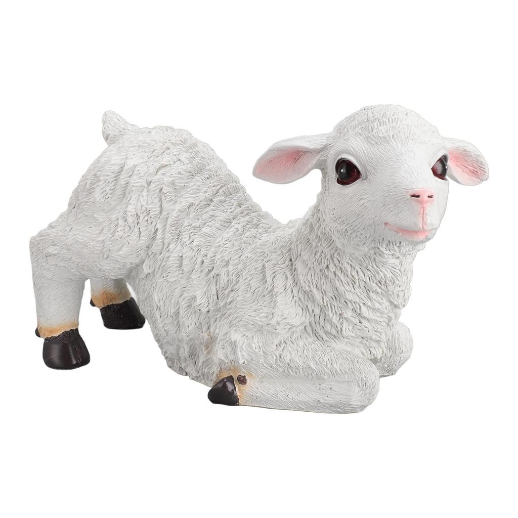 Harz Schaf Ornament Mehrzweck Niedlich Lebendig Fein Gefertigt Wasserdicht Garten Schaf Statue für