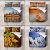 Luxurious 3d Bed Sheet Set Colorful Polyester Modern Simple Design Fits 6.6ft Bed