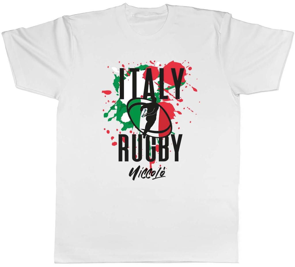 Personalised Italy Rugby TShirt Unisexs Supporters 6 Nations Union Unisex Tee