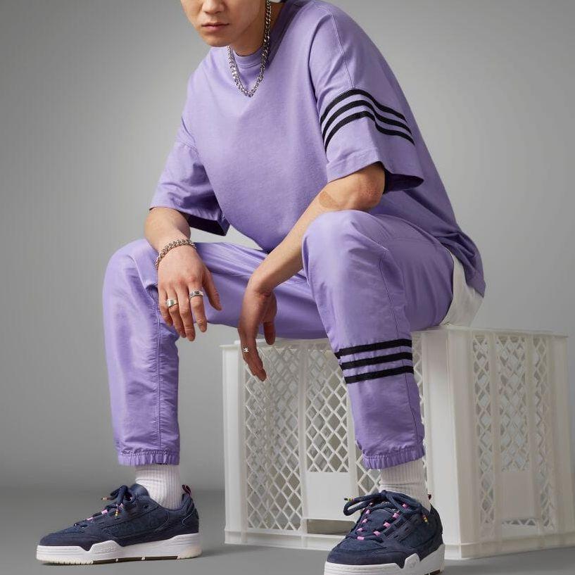 Adidas Originals Adicolor Neuclassics Solid Crew Neck Short Sleeve T-Shirt Men Tops Lilac-Purple HR3291