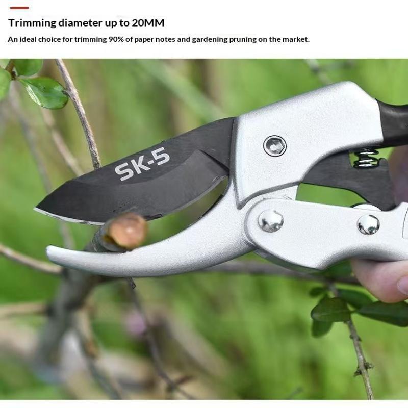 Sk5 Steel Pruning Shears Ultra Sharp Cutting Blade Non Slip Ergonomic Handle Perfect For Home Gardening Tree Branch Trimming
