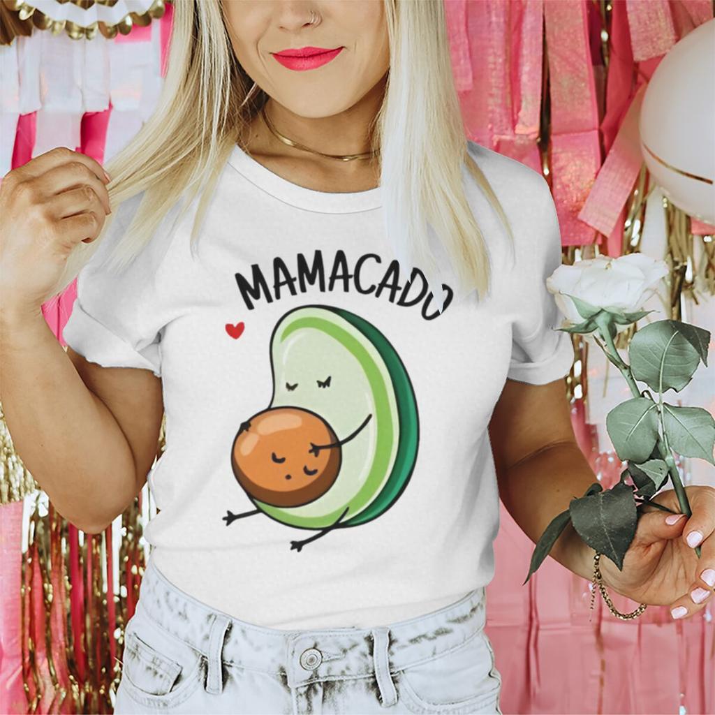 Cartoon Papacado Mamacado Print Couple Matching Tshirt Valentines Day Gifts Women Men Fun Avocado Tees Fashion Lovers Tshirts