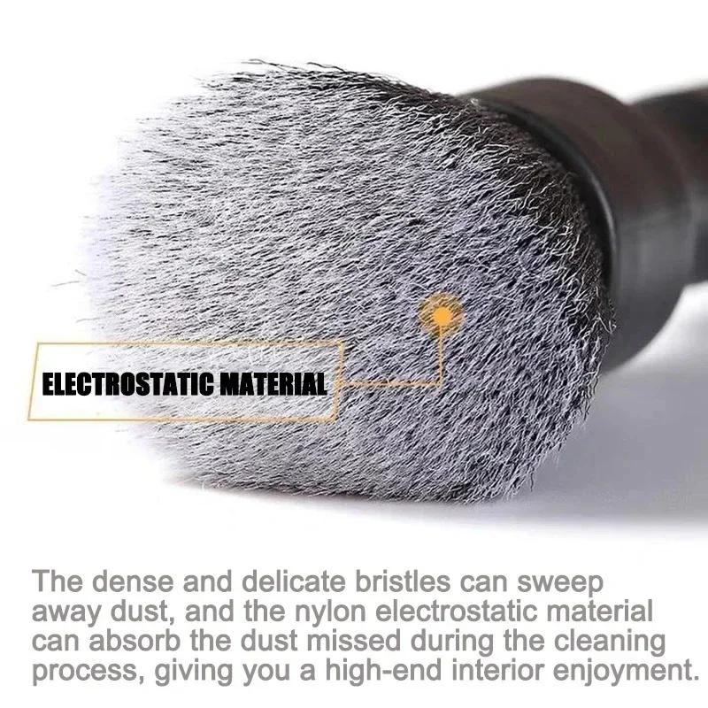 NEW Automotive Detail Brush Ultra Soft Fiber Brush Electrostatic Dust Removal Tool Gap Brush Cleaning Brush Cleaning Vent