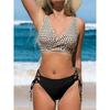 2026 New Sexy Bikini Split Swimsuit Women Lace Up Conservative Shoulders Gather in Europe and The United States