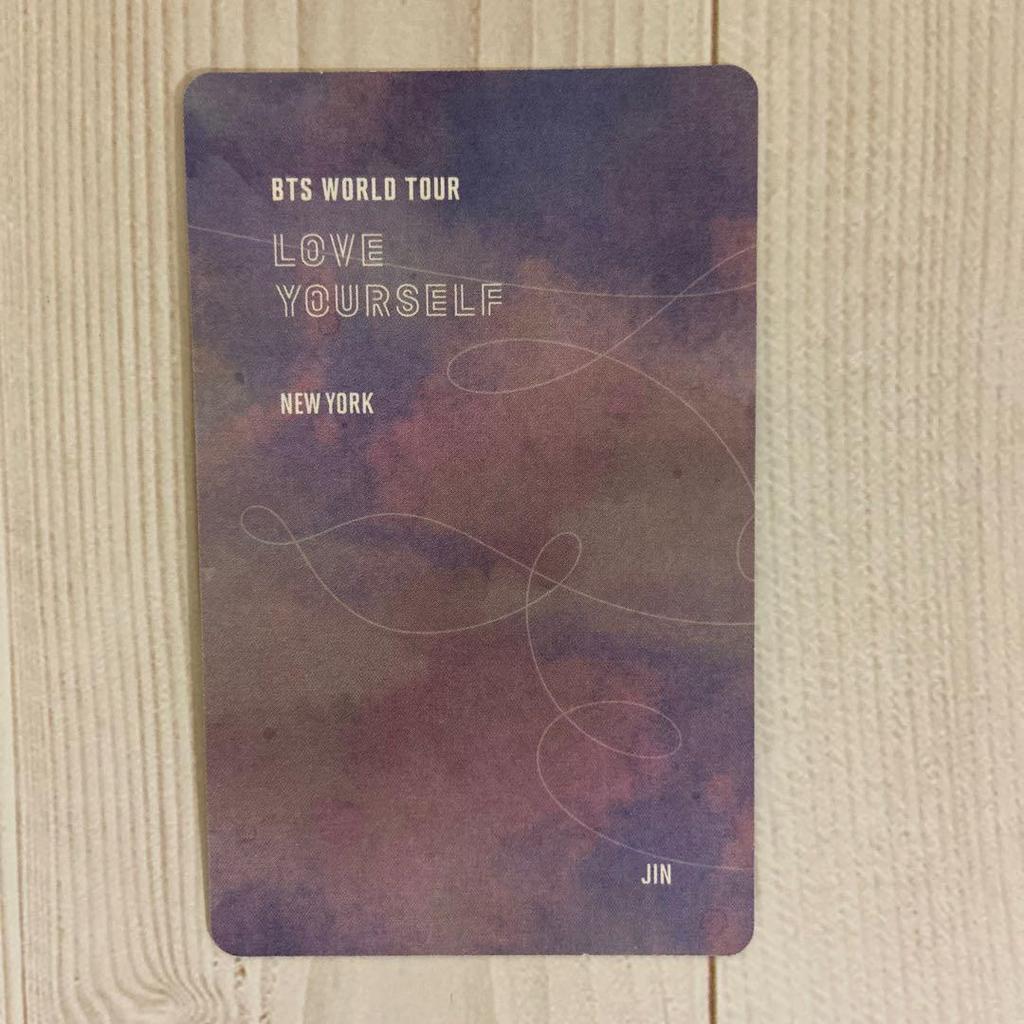 [USED] Official BTS Jin LOVE YOUR SELF NEW YORK Trading Card