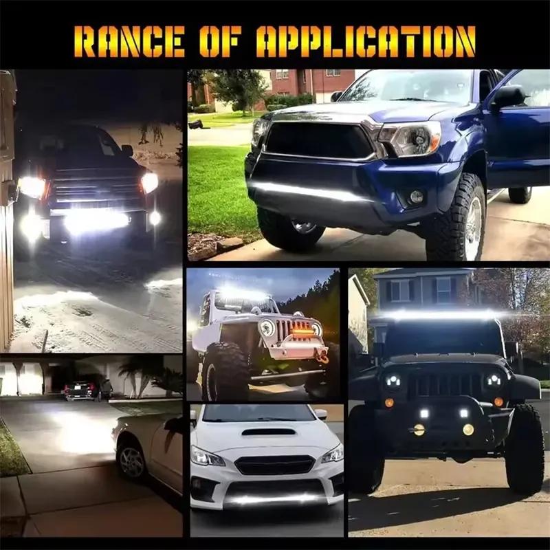6D Lens Ultra Strip LED Light Bar 8" 14" 20" inch Driving Fog Lamp Work Light 4x4 Led Bar for Motorcycle Offroad SUV ATV Tractor