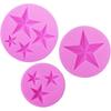 Star Fondant Silicone Molds, 3D Five-Pointed Star Shaped Chocolate Molds, Cake Decorating Baking Molds for Cupcake Topper Candy Gum Cookie Jelly