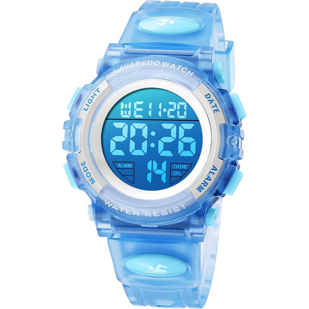 Kids Digital Sports Watch Waterproof 50m LED Display Stopwatch Date Alarm Boys Girls Outdoor Gift