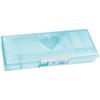 Sheer Drop Window Double-Sided Soft Pencil Case [Mint Heart]
