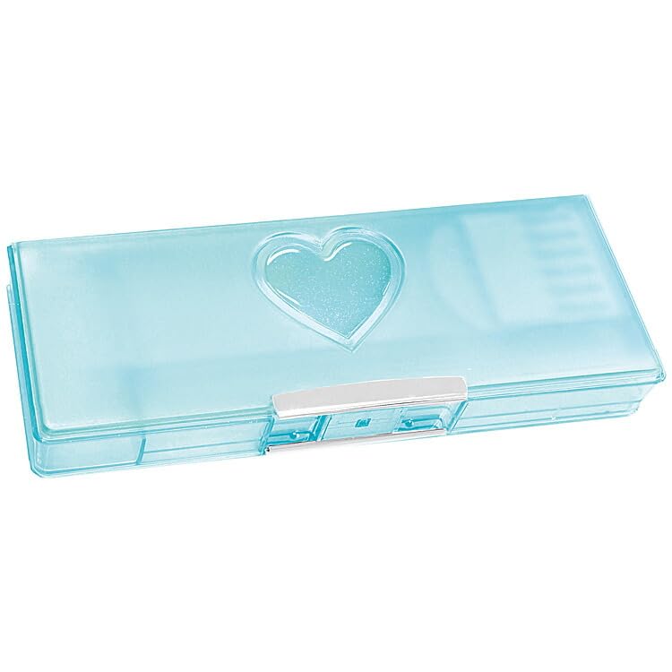 

Sheer Drop Window Double-Sided Soft Pencil Case [Mint Heart]