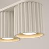 Modern Beige Oval Ceiling Lamp 21 Cm Fluted Spots 2Xgu10 10W Aura Sollux Lighting
