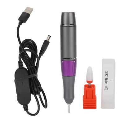 Perceuse à ongles électrique 30 000 tr/min, poignée réglable et portable, pour polisseuse à ongles