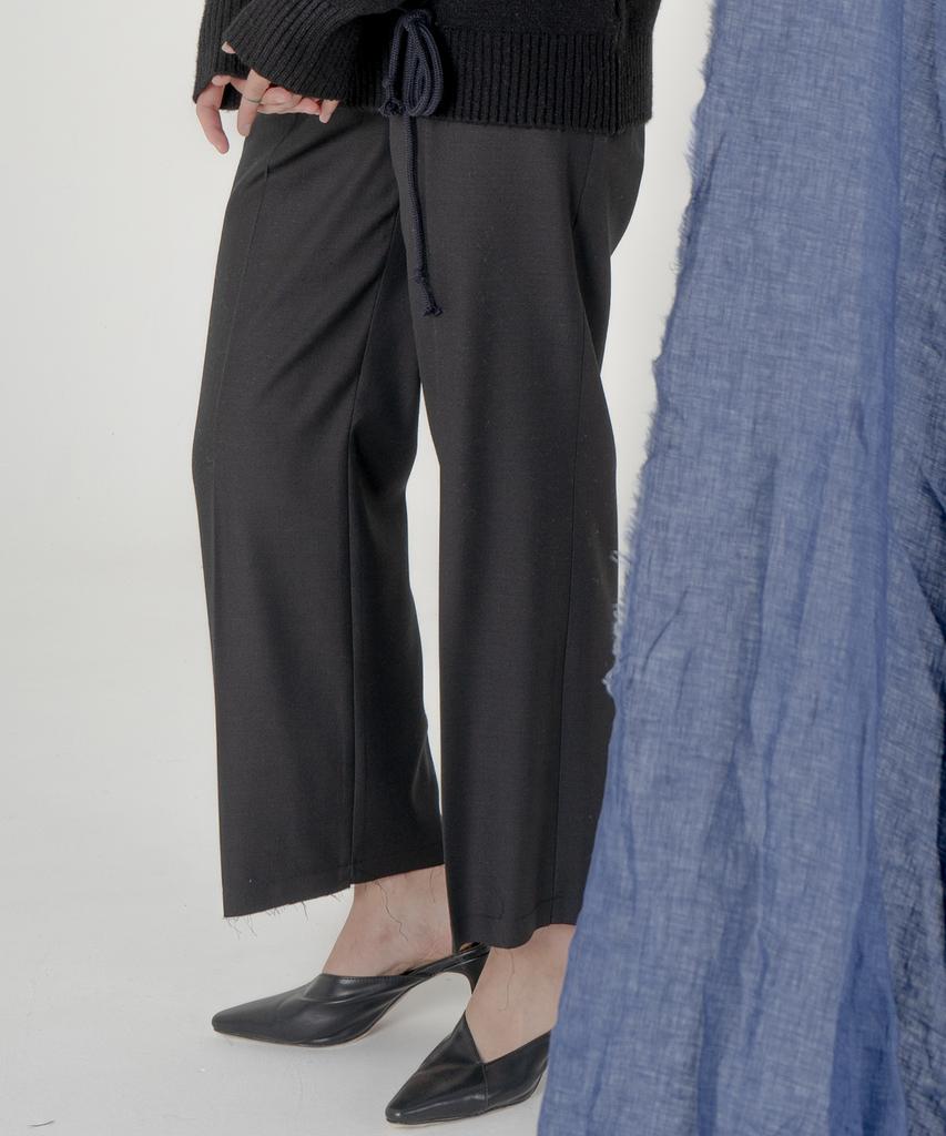 ODD DOT String Wool Pants [Black]