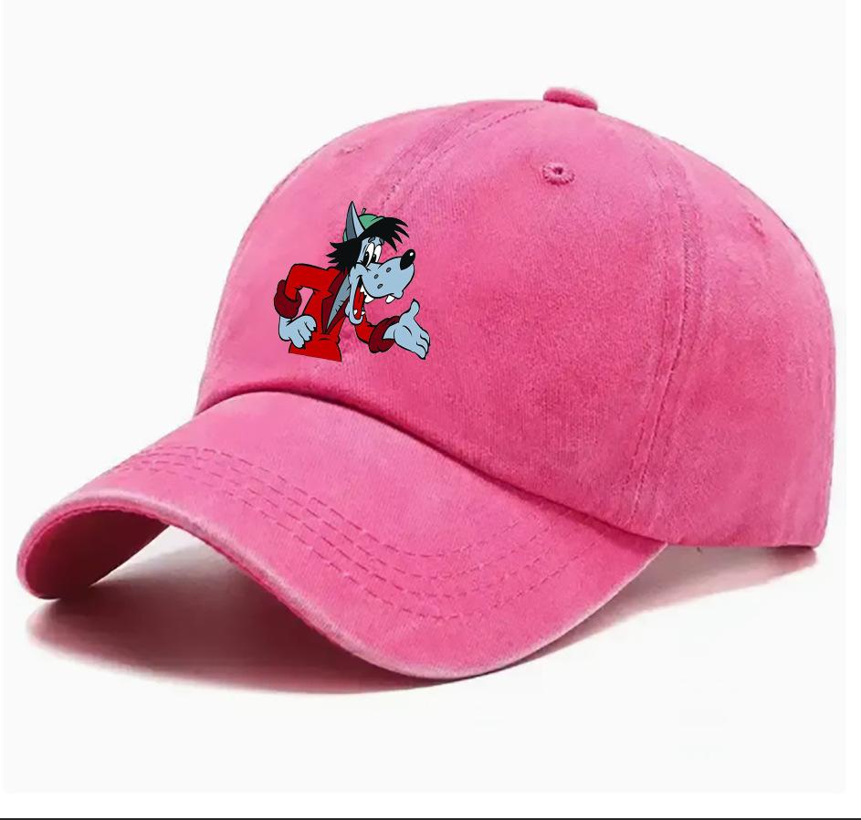 Wolf Oma Basecap Sonnenschutz Cartoon Cartoon TV-Animation Gewaschen Hip Hop Hut Männer und Frauen Streetwear Basecaps