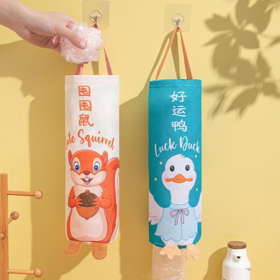 

Подвесной органайзер для мусора Легко повесить кухонные принадлежности Компактный подвесной органайзер большой емкости Удобная организация