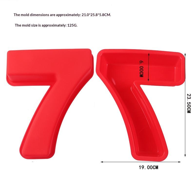 1 Stück 10 Zoll Zahlen Backformen Große Silikon 3D Zahlenkuchenformen DIY Backformen Zahlenform 0-9 Für Geburtstag