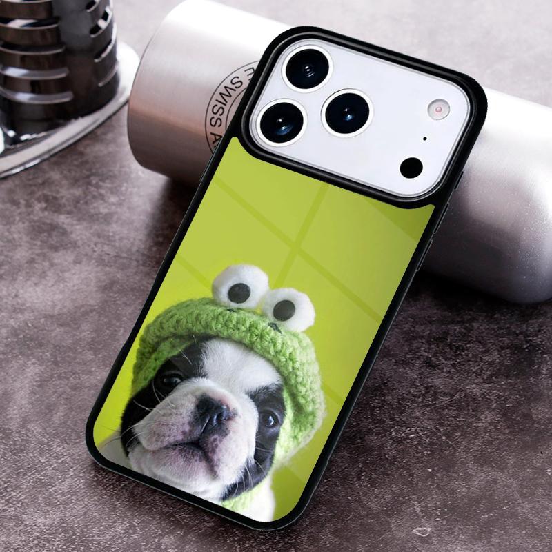 

French Bulldog Car Decal Phone Case for iPhone 17 16 15 Pro Max Air 14 13 12 11 Plus Shockproof Cover iPhone 12 Pro Max