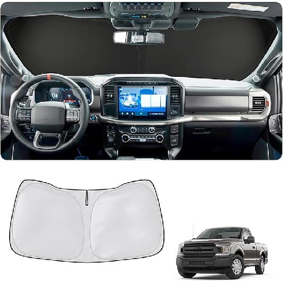 Car Windshield Sun Shade Foldable,Sun Protection for Car Front Windshield,Sun Protector for UV Ray,Car Interior Accessories for Sun Heat,Fit for