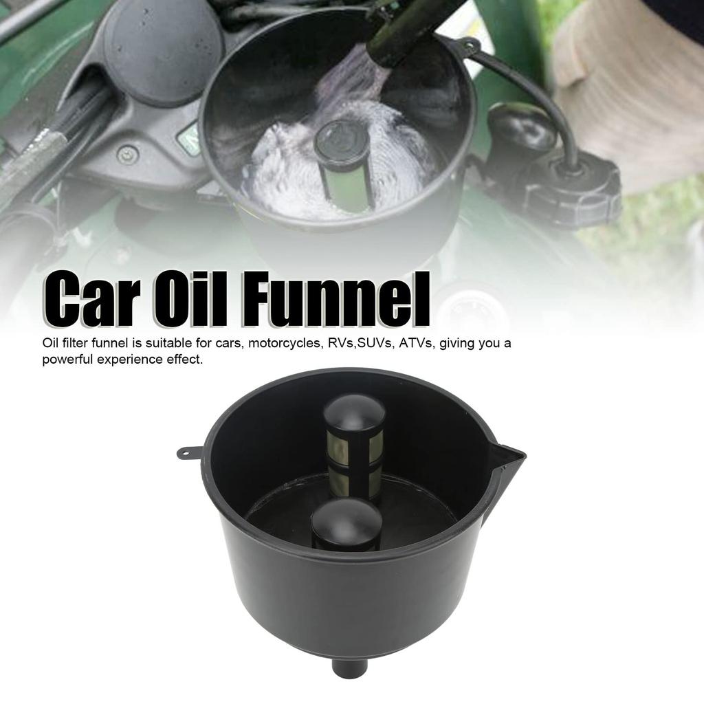 Car Oil Filter Funnel, Wide Mouth, Plastic, AF15Cb, Large Wide Mouth, Portable Diesel Filter Funnel for Cars, Motorcycles, RVS, SUVs, and ATVs