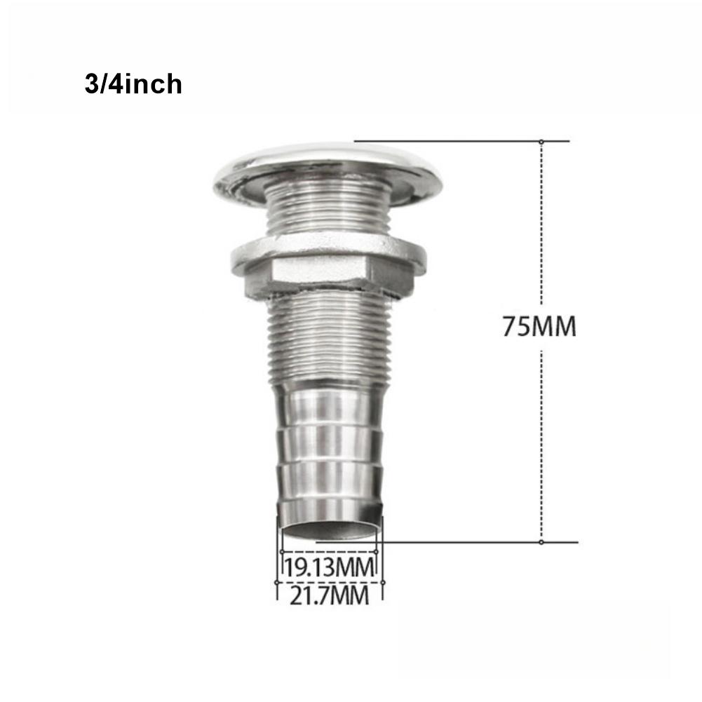 Stainless Steel 316 Marine Vent Yacht Fitting Semi-threaded Design